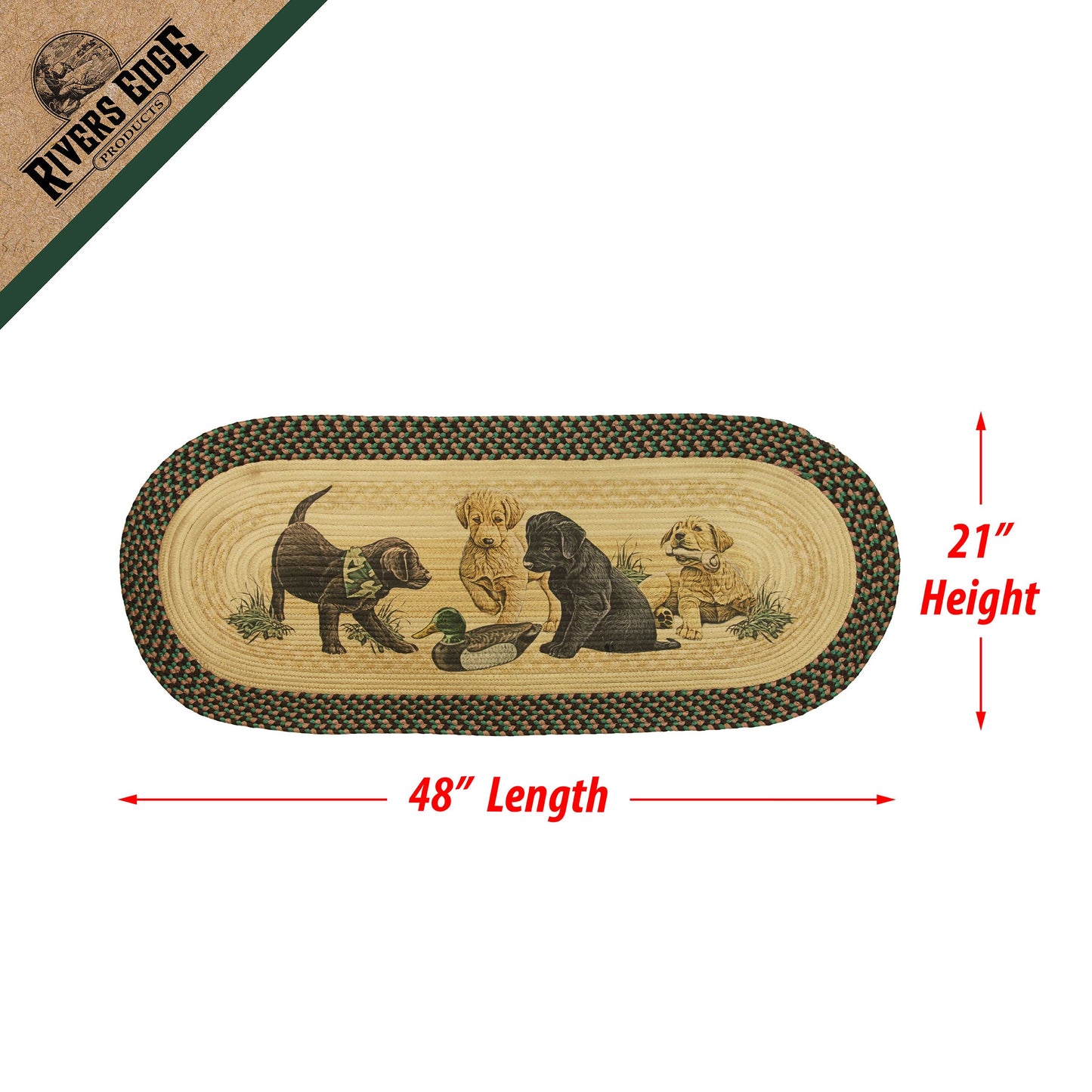 Braided Rug 48-inch Oval-Labs