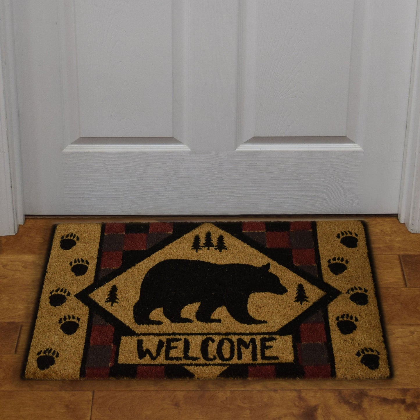 Coir Mat 30in x 18in-Welcome Bear