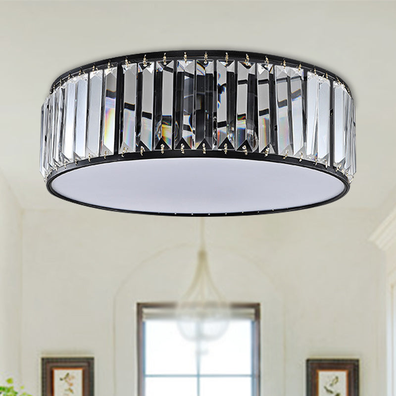 Elizabeth Crystal Drum Fixture - Modern Elegance for Bedrooms
