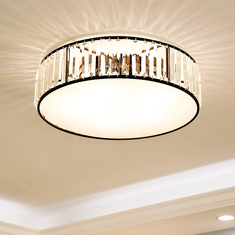 Elizabeth Crystal Drum Fixture - Modern Elegance for Bedrooms