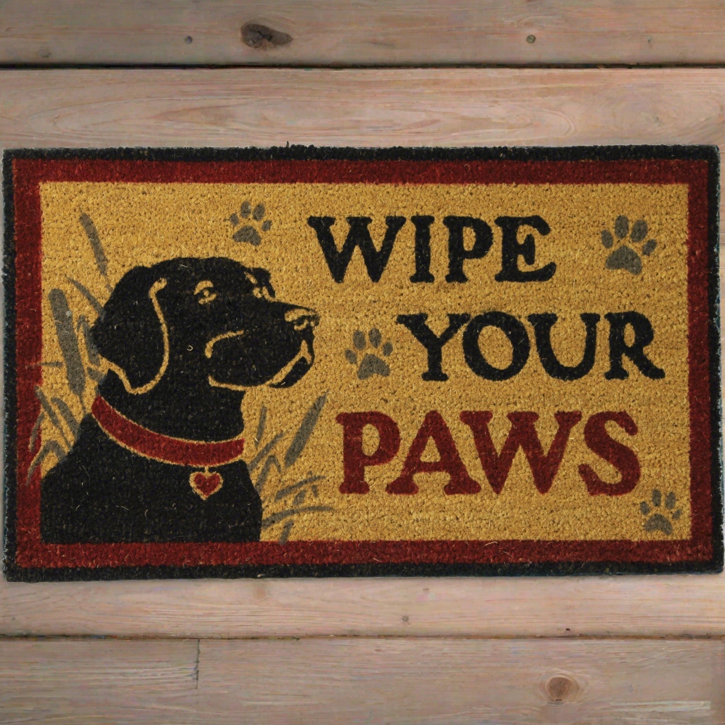 Coir Mat 30in x 18in-Wipe Paws Lab