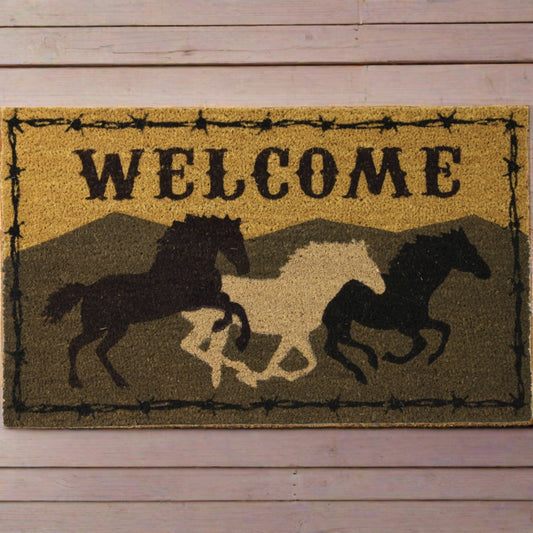 Coir Mat 30in x 18in-Welcome Horse