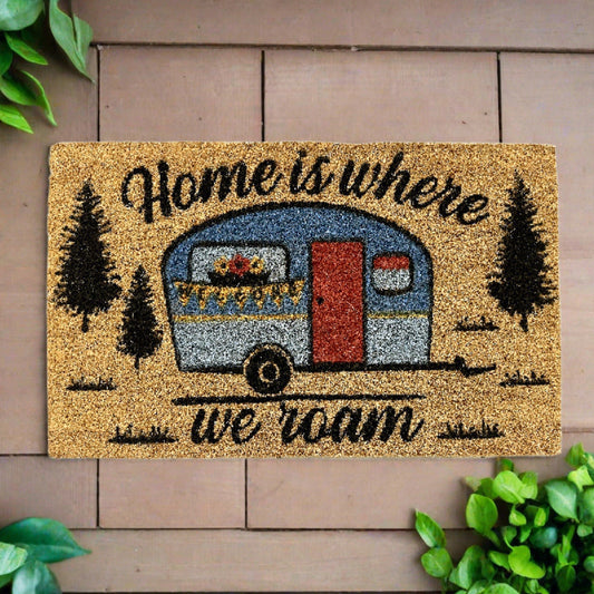 Coir Mat 30in x 18in-Home Is Where We Roam