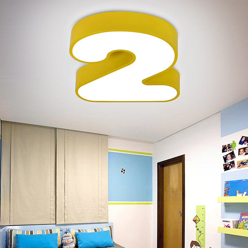 Brighten Your Space with Playful Arabic Numerals: LED Flush Mount Light