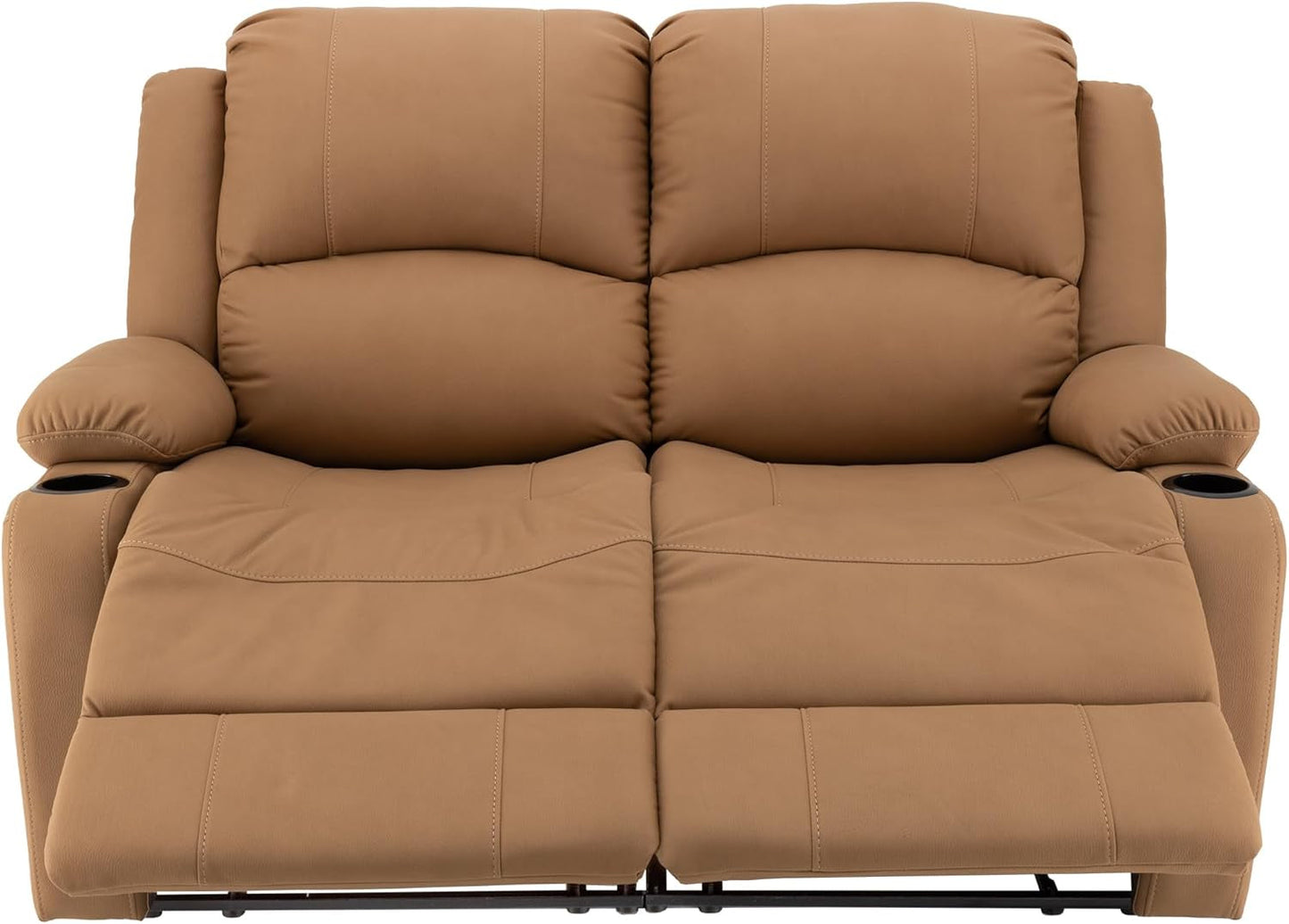 58 Inch Wall Hugger RV Theater Recliner Sofa Sand Double