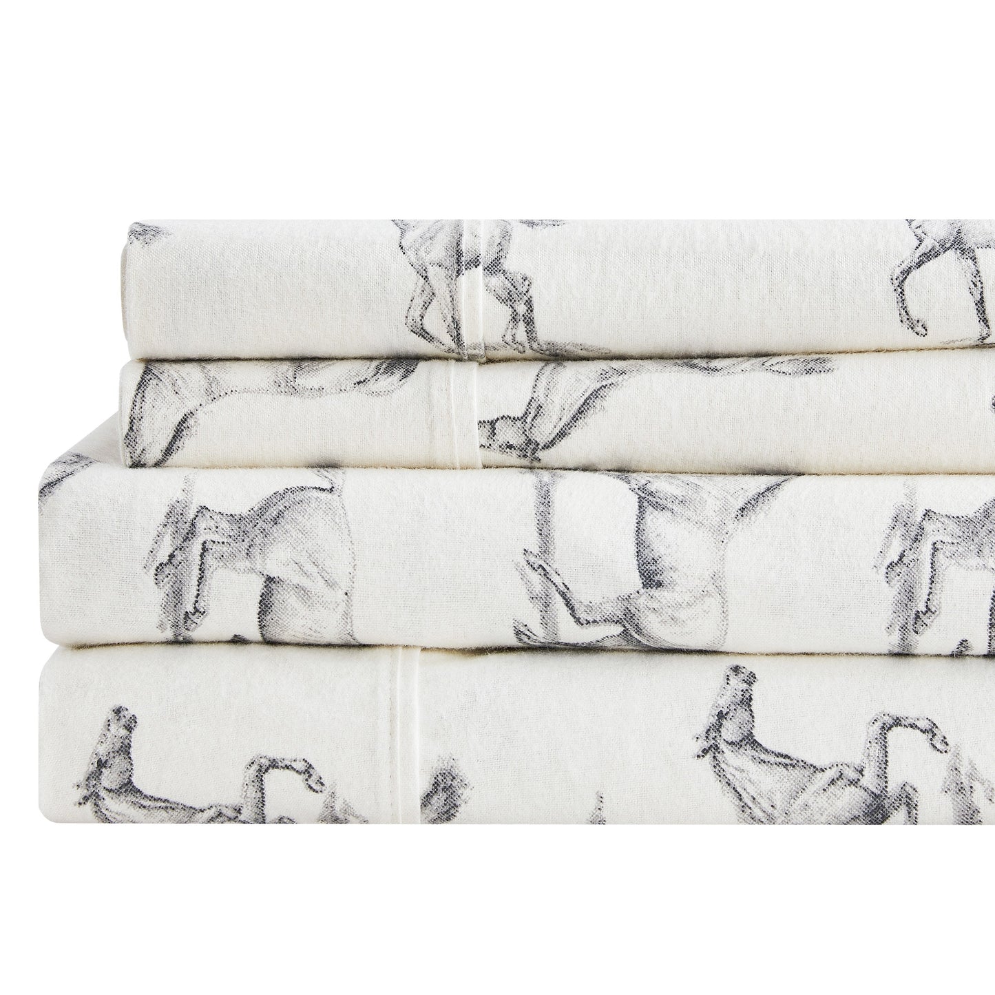 Horses Flannel Sheet Set
