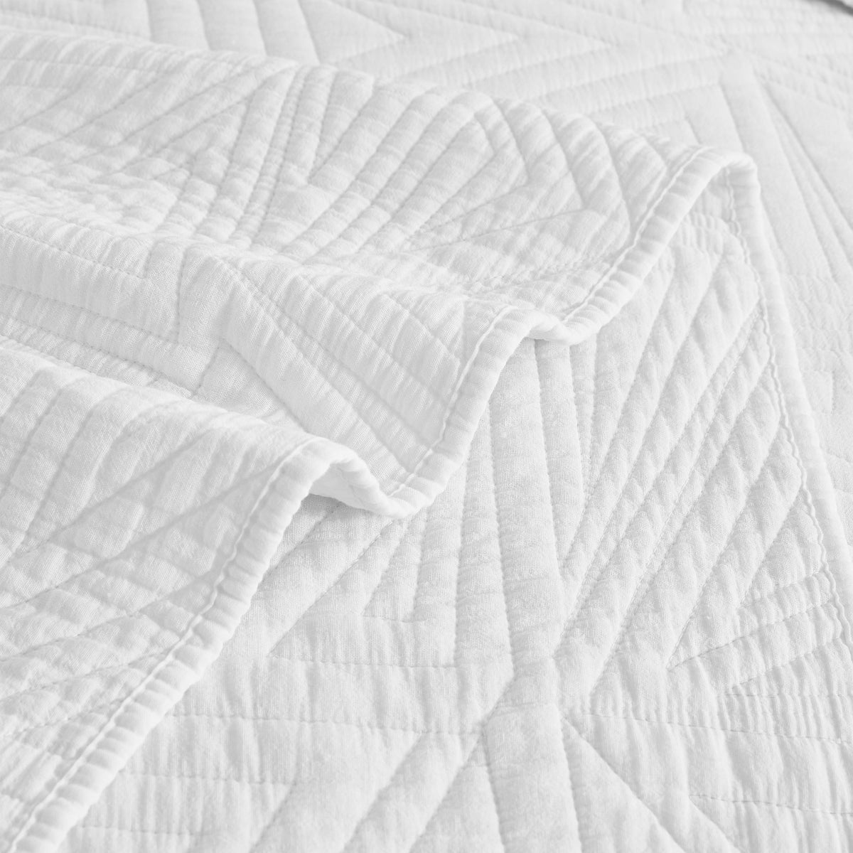 Dancing Triangles Stonewashed Cotton Quilt Set
