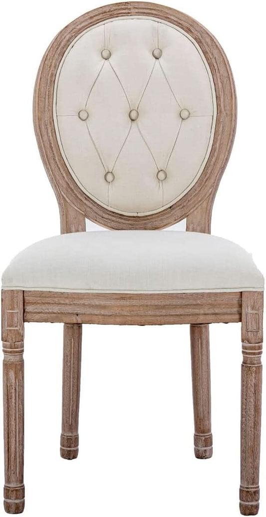 French Country Dining Chairs Oak Finish Button Back