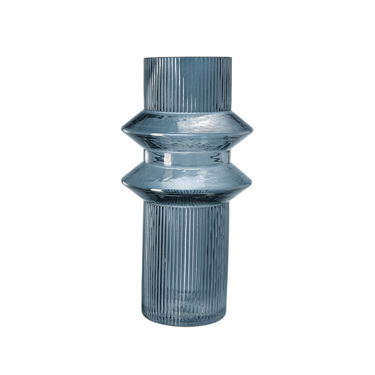 D5.9x11.8"H Fluted Accent Vases Set of 2