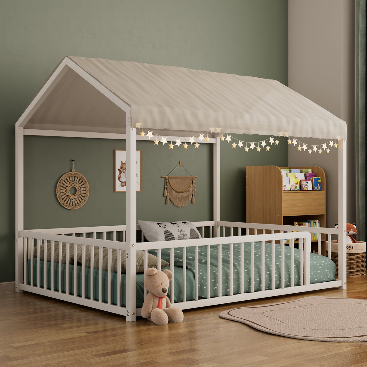 Full Size Montessori Style Metal Floor Bed Frame