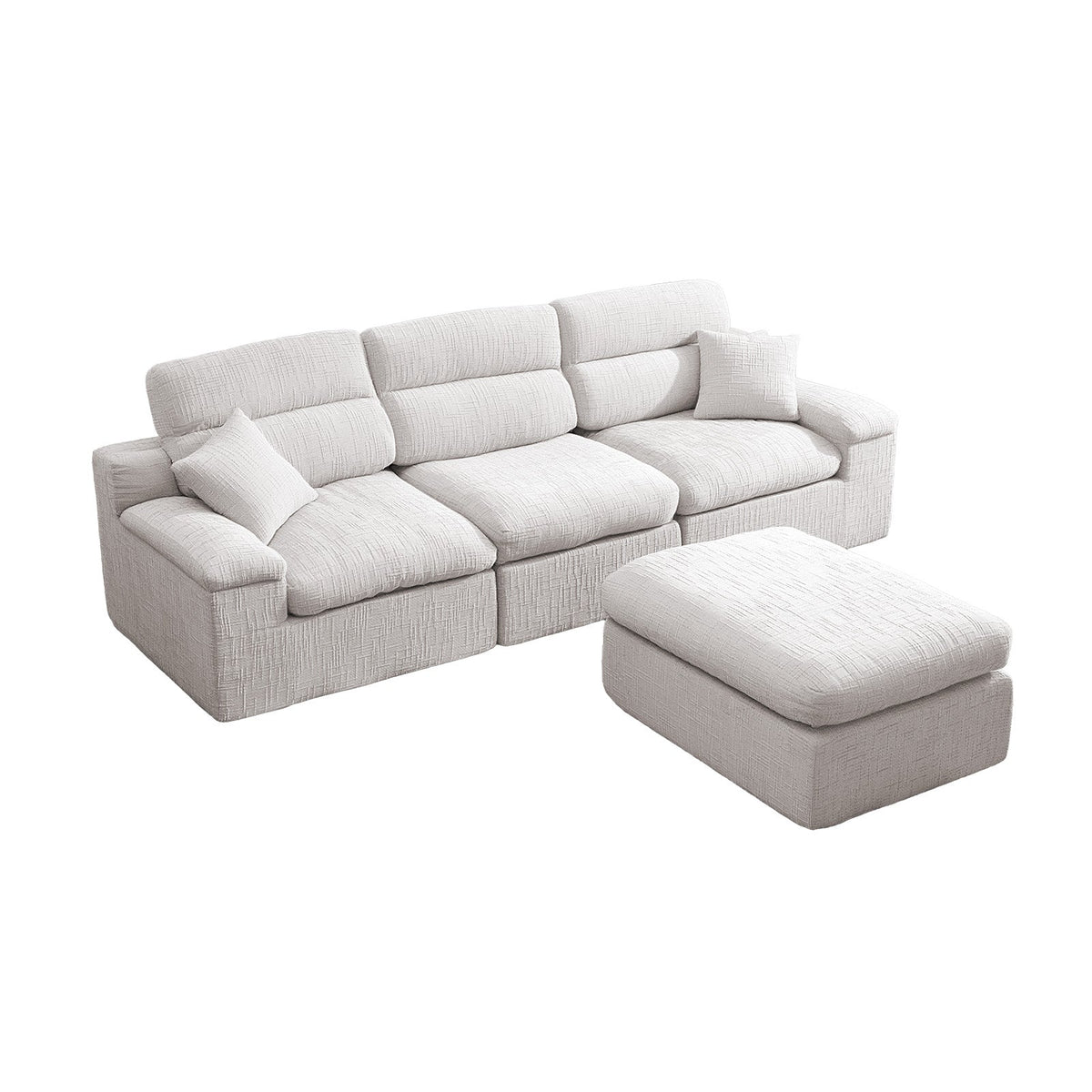 Corner Chaise Sofa with High Backrest