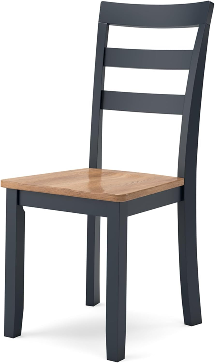 Gesthaven Solid Wood Frame Dining Chair Set 2 Blue Natural