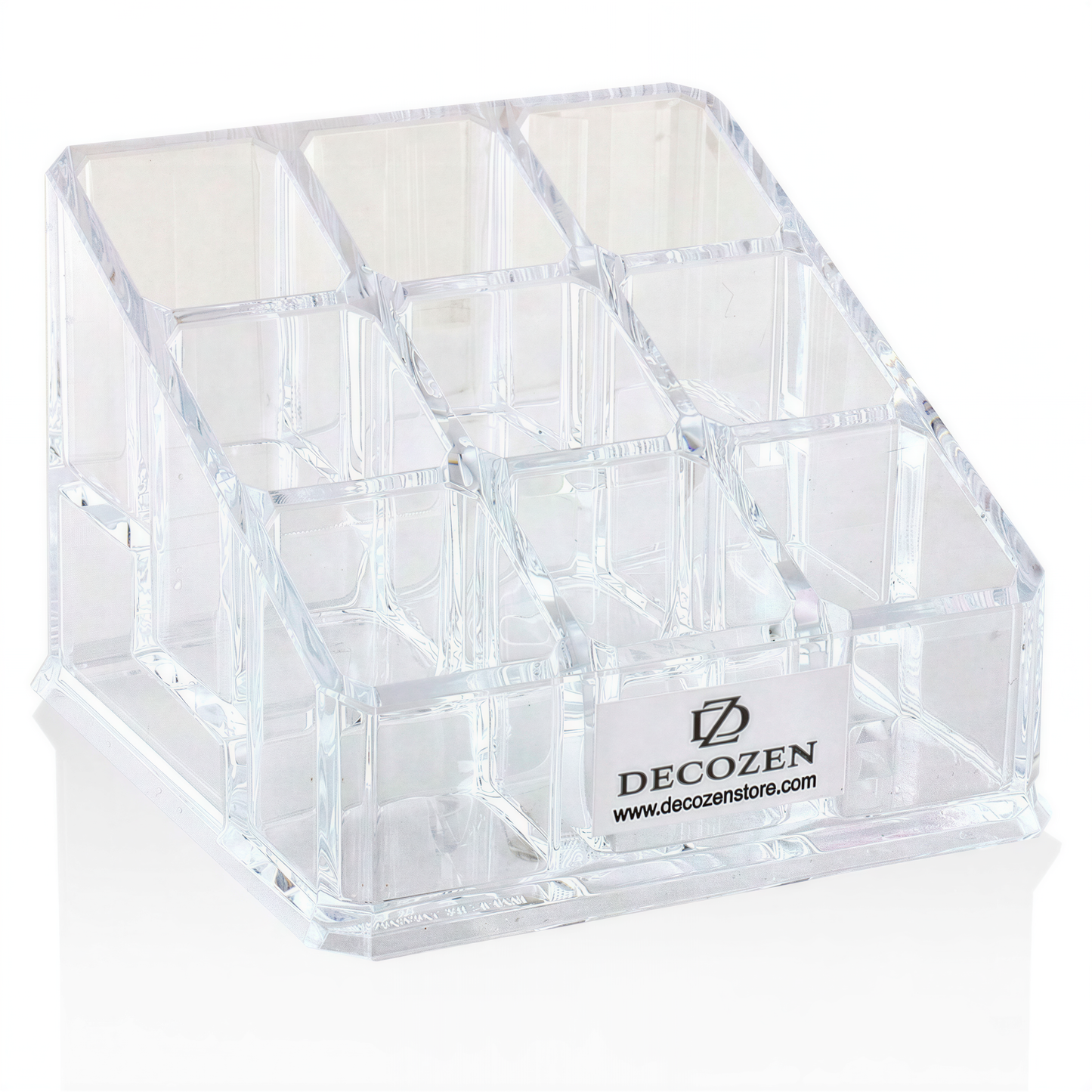 Clear Makeup Organizer - 9 Slot Lipstick Holder Acrylic Storage Box For Neat Makeup