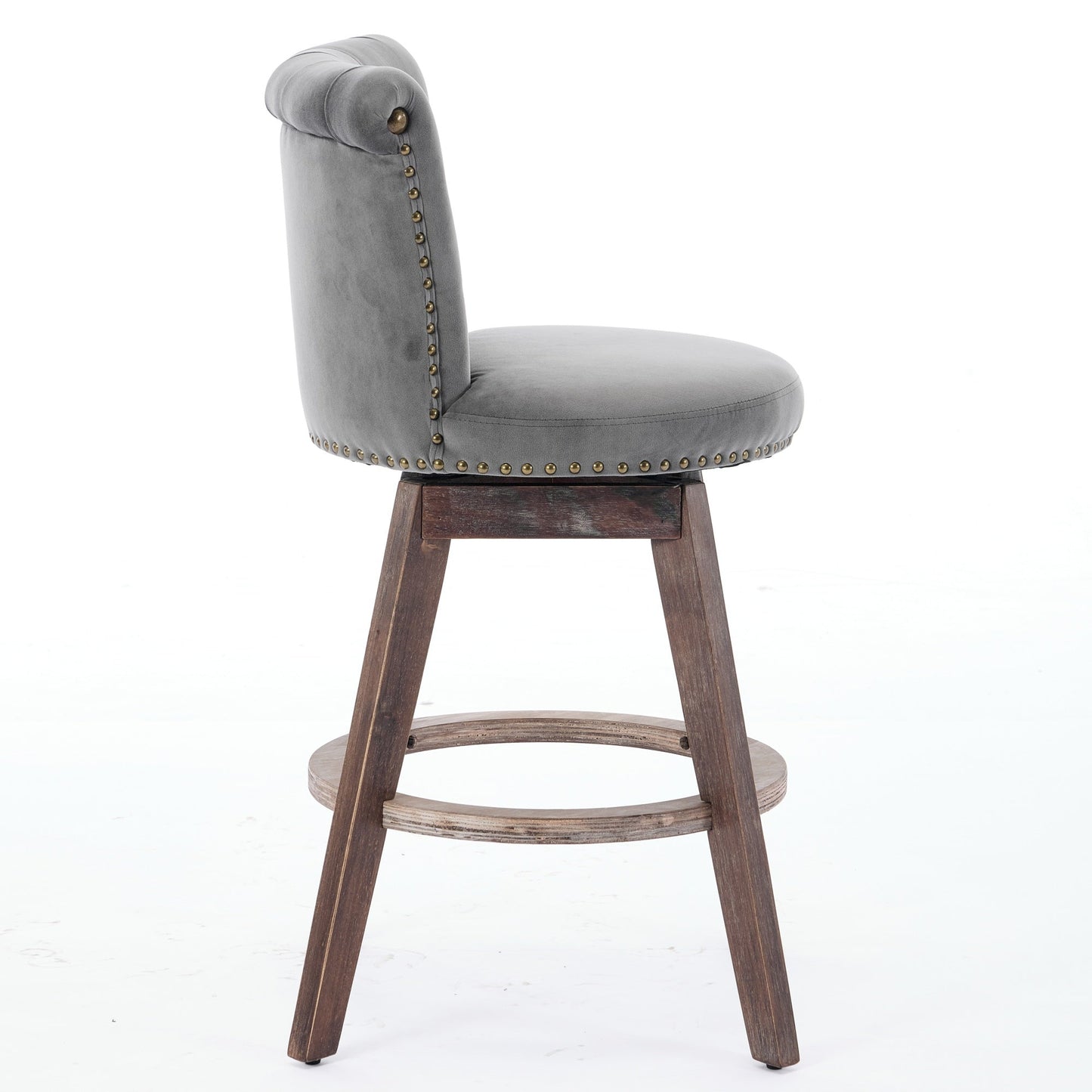 26" Counter Height Bar Stools Set of 2, 360° Swivel Stools