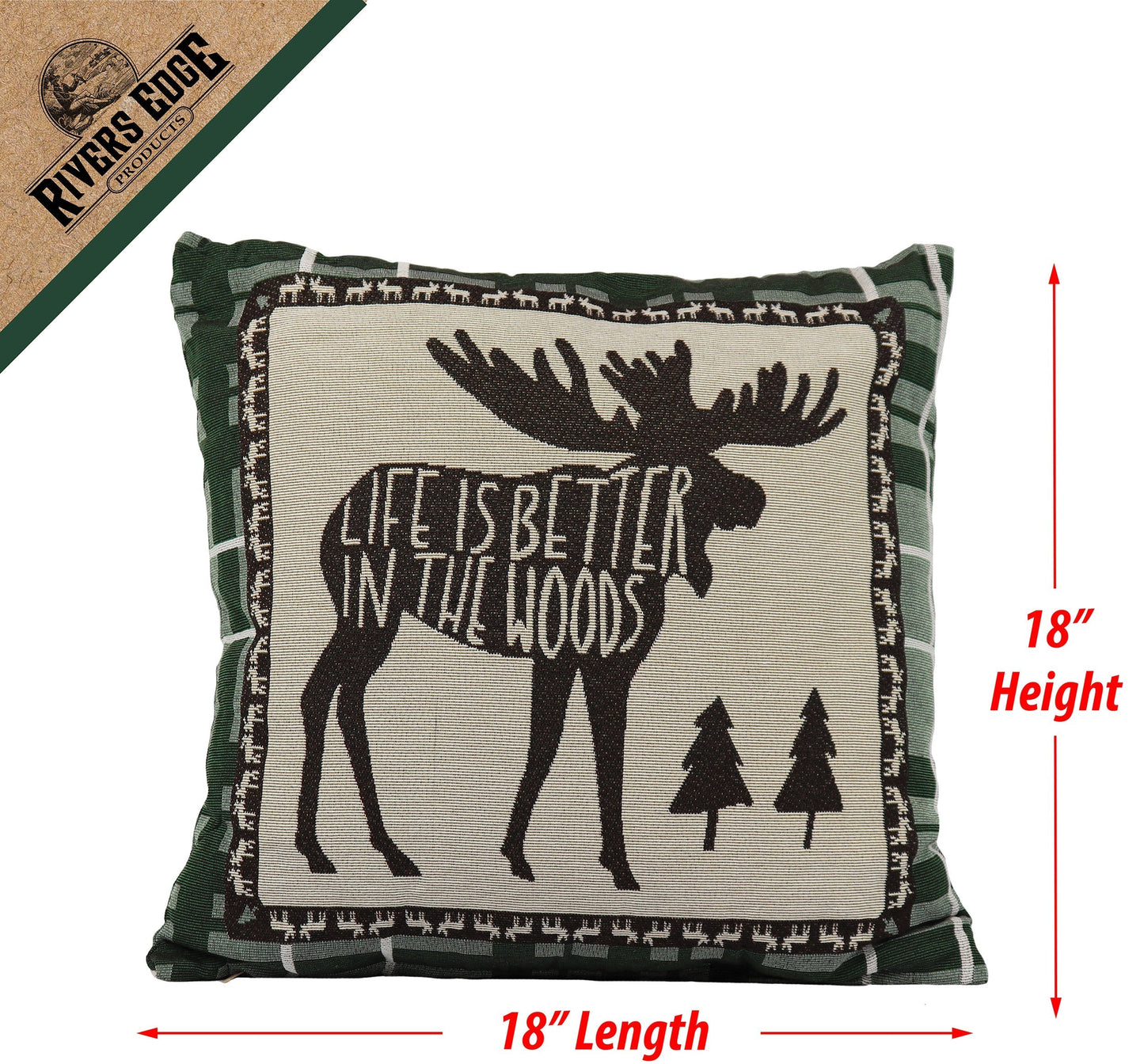 Tapestry Pillow 18in 2pk-Moose