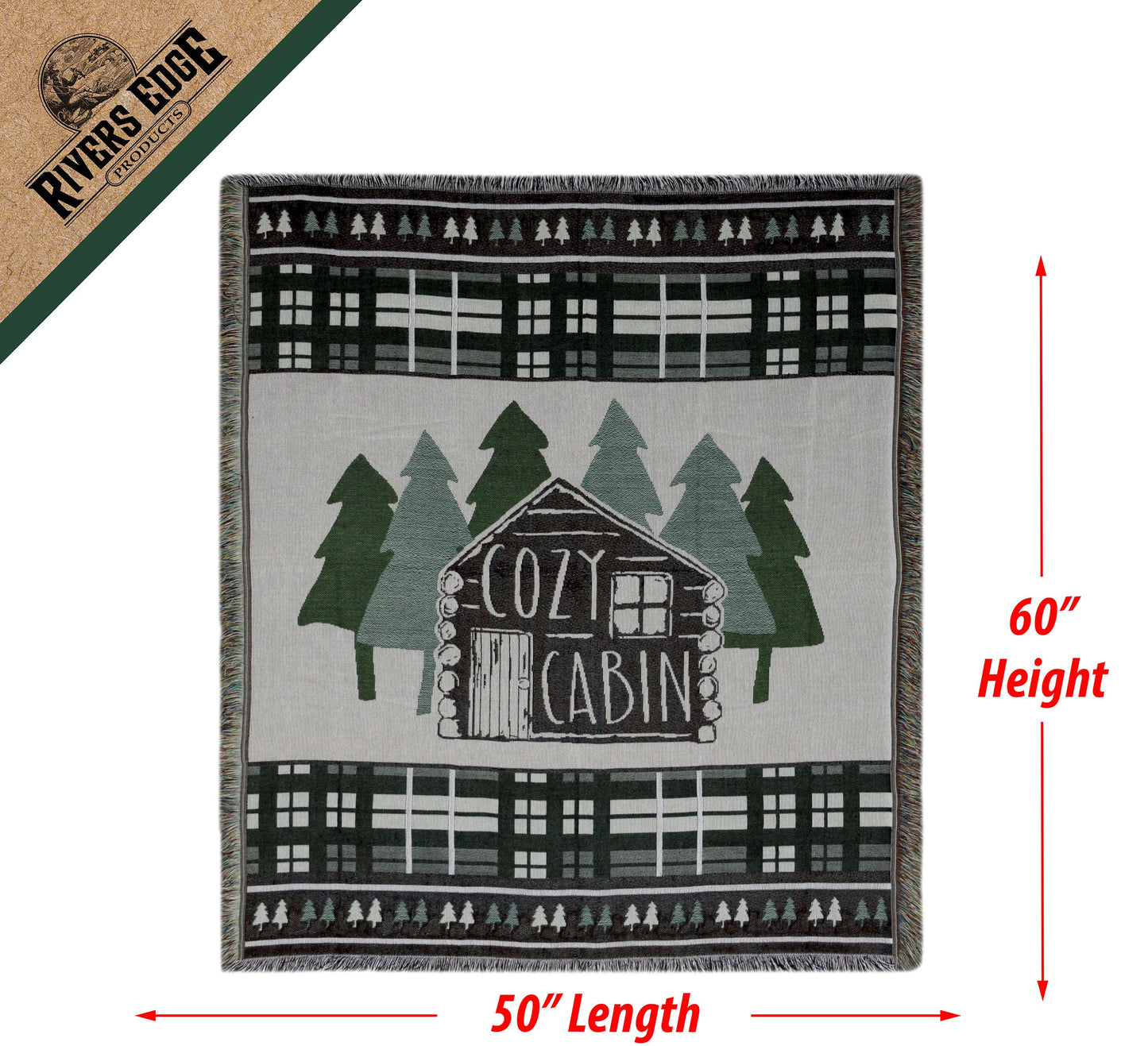 Tapestry Throw 50in x 60in-Cabin