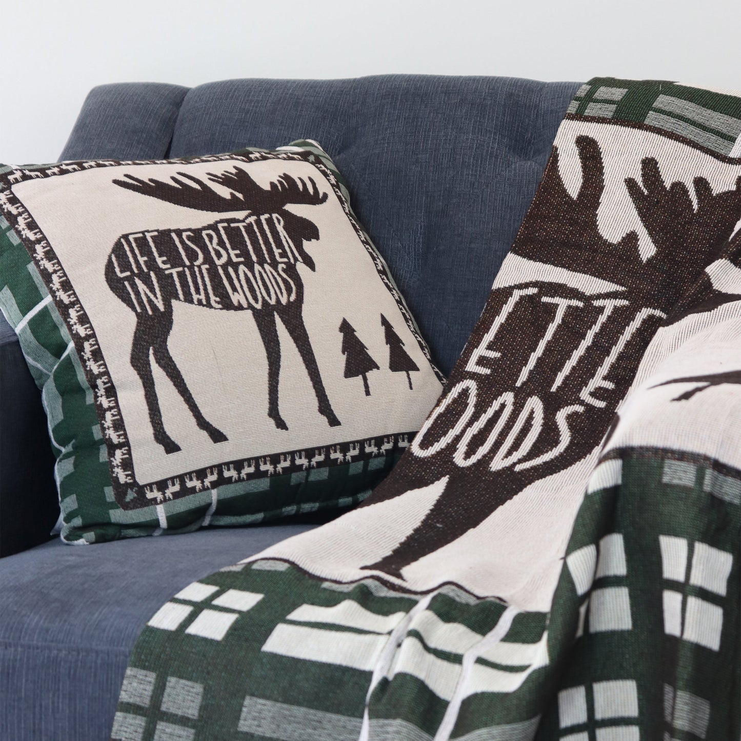 Tapestry Throw 50in x 60in-Moose