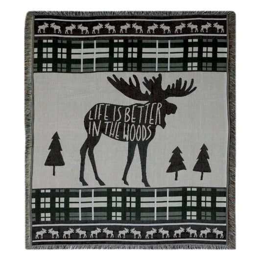 Tapestry Throw 50in x 60in-Moose
