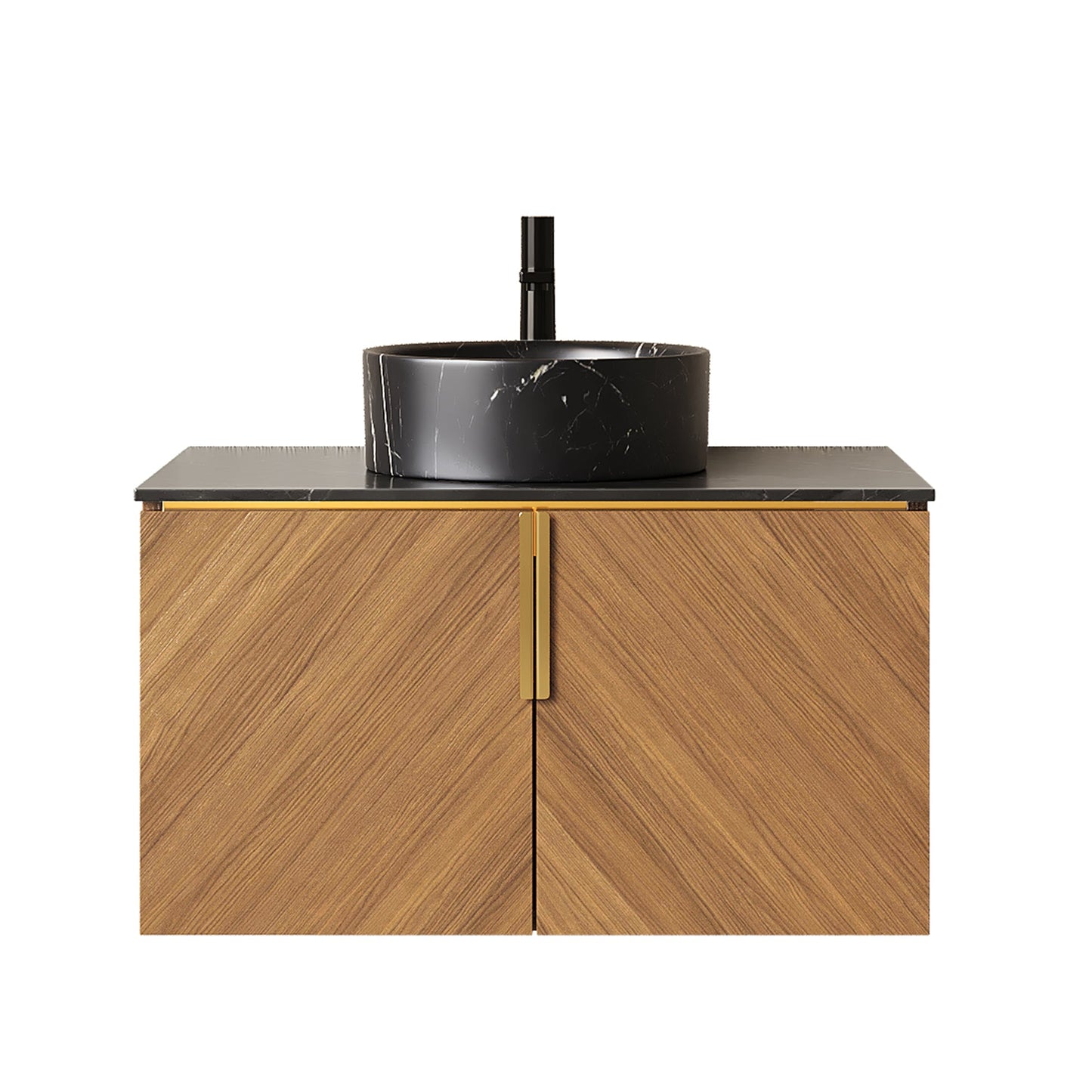 ARAI 30" Bathroom Vanity & Sink, Wall-Mounted Plywood Bathroom Storage Cabinet