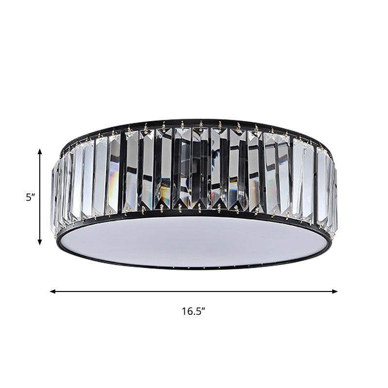 Elizabeth Crystal Drum Fixture - Modern Elegance for Bedrooms