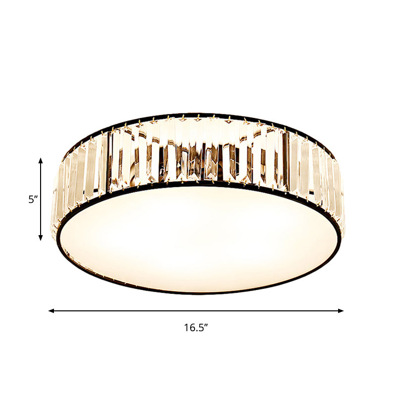 Elizabeth Crystal Drum Fixture - Modern Elegance for Bedrooms