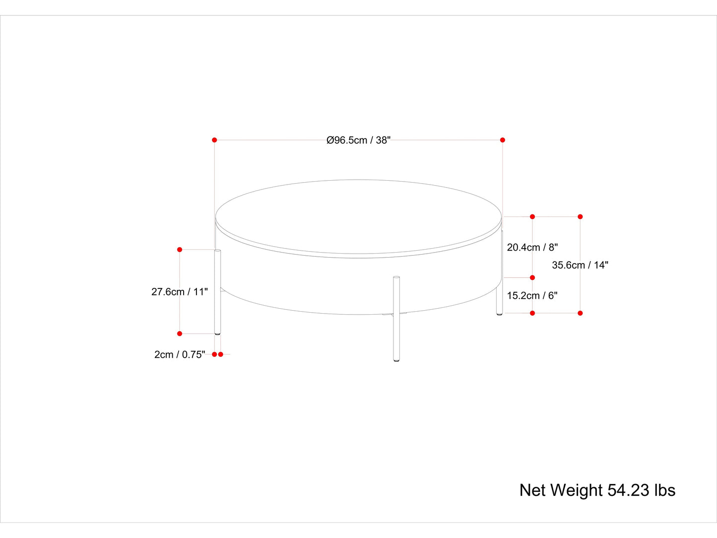 Rayburn Drum Coffee Table - Natural