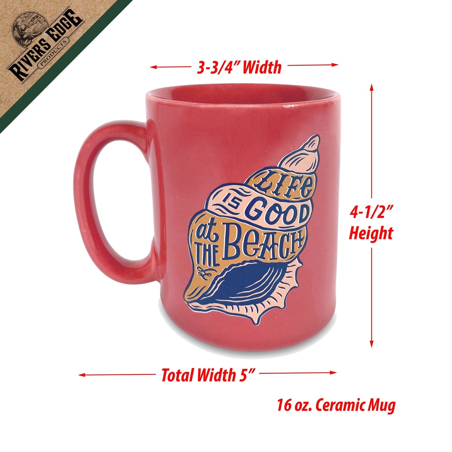 Ceramic Mug 16oz-Life Beach