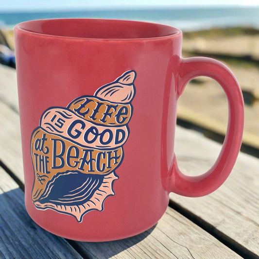 Ceramic Mug 16oz-Life Beach