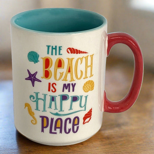 Ceramic Mug 16oz-Beach Happy