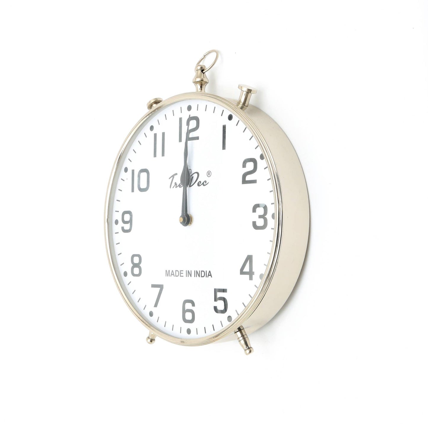 Decorative & Classic Aluminium Silver Table Clock-Desk clock