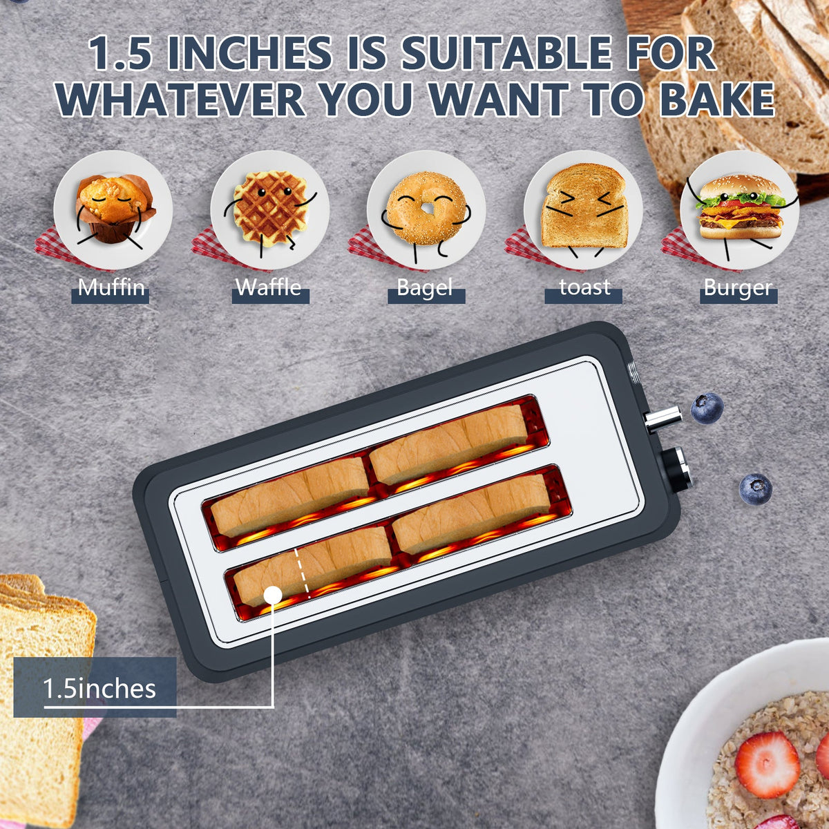 4-Slice Toaster with Warming Rack