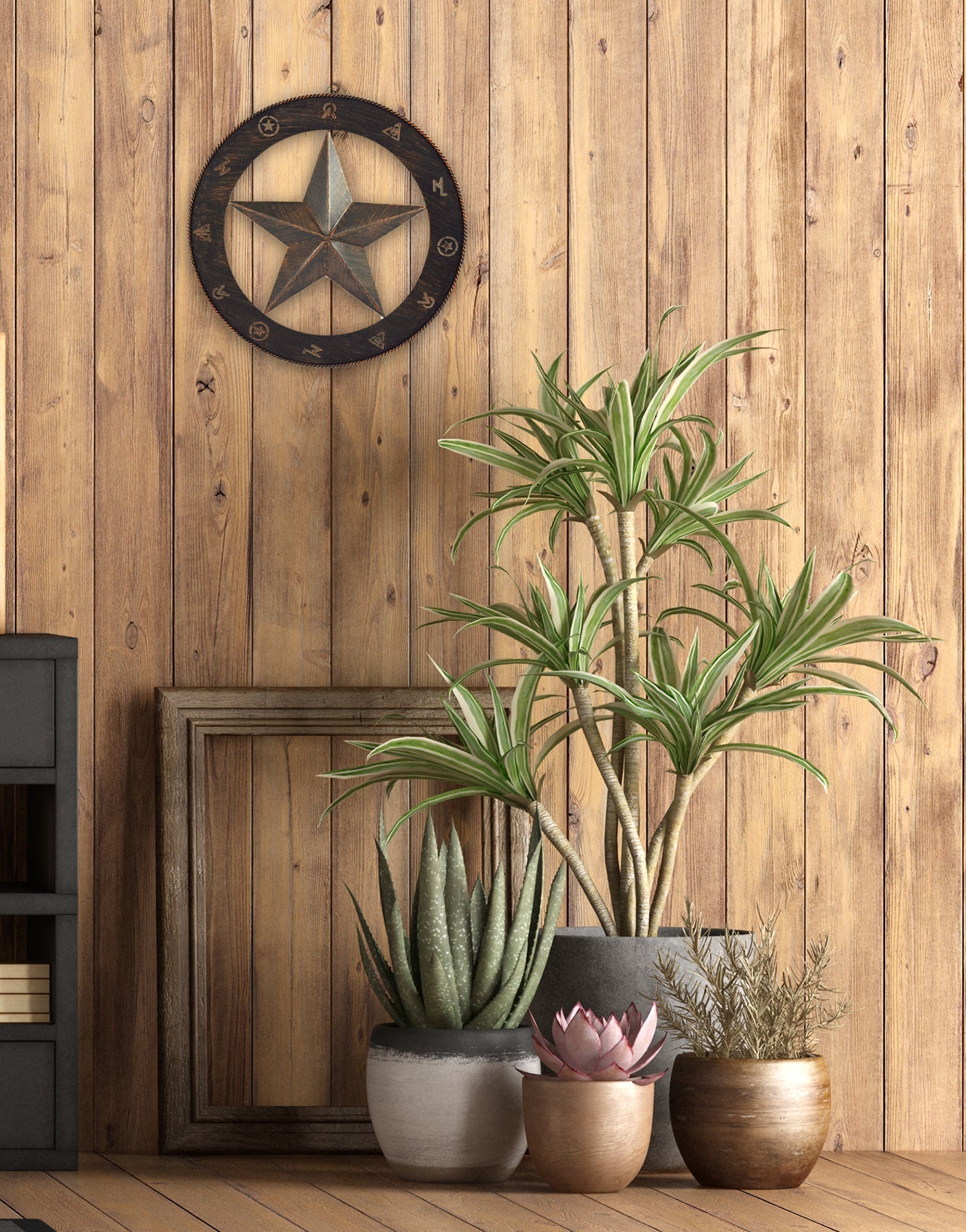 Rustic Metal Wall Art 15in-Barn Star