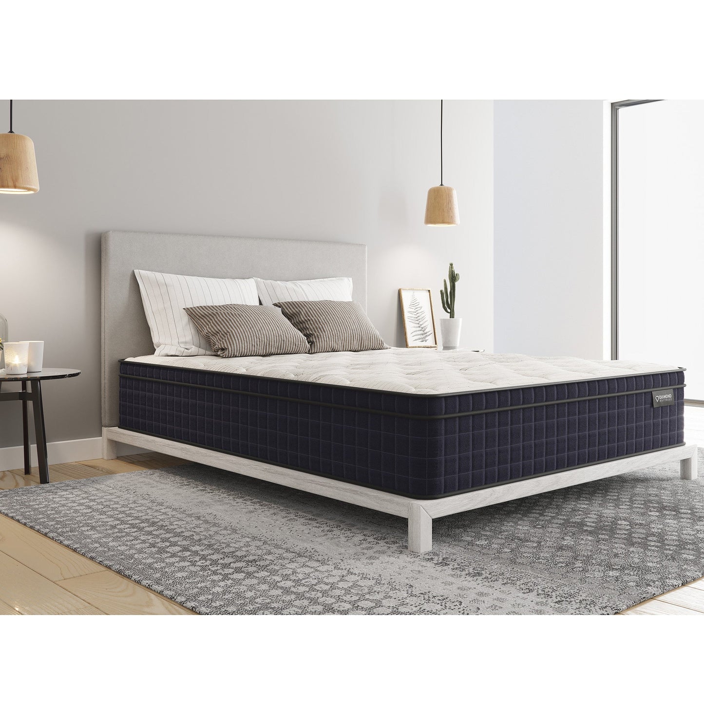 Diamond Nina Copper Cooling Hybrid Queen Mattress 12.5" Medium Feel