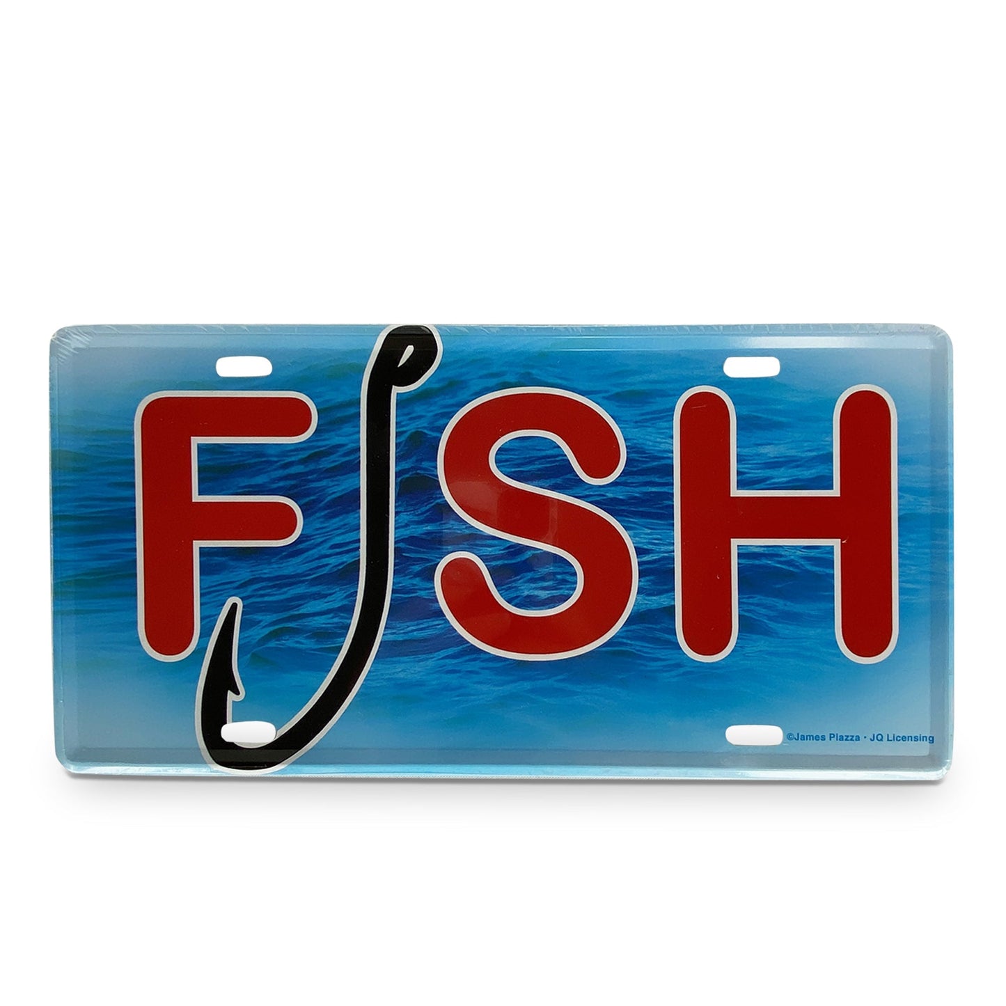 Vanity License Plate 12in x 6in-Fish and Hook