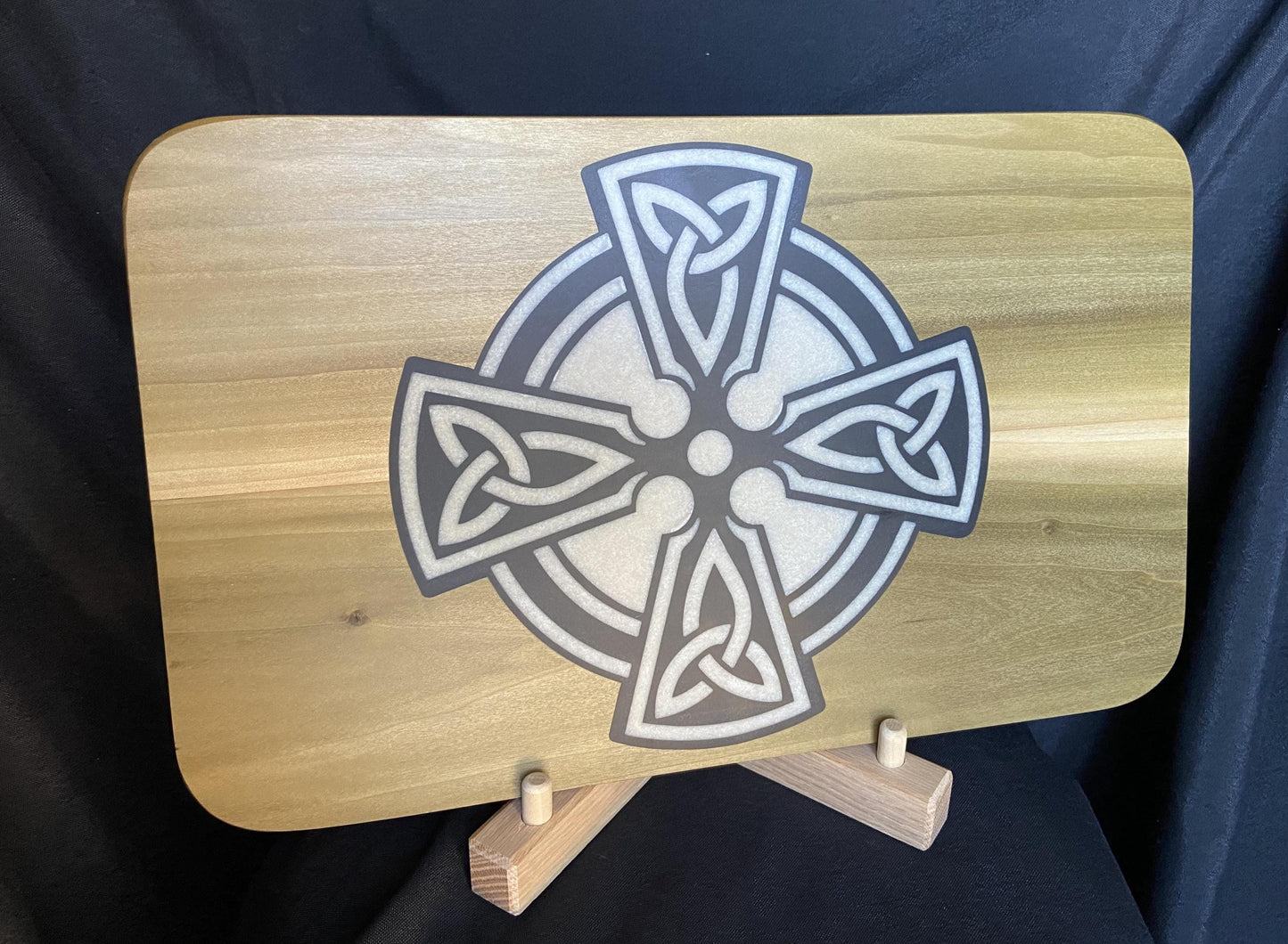 Celtic Cross Charcuterie Board - Handmade Art on Wood