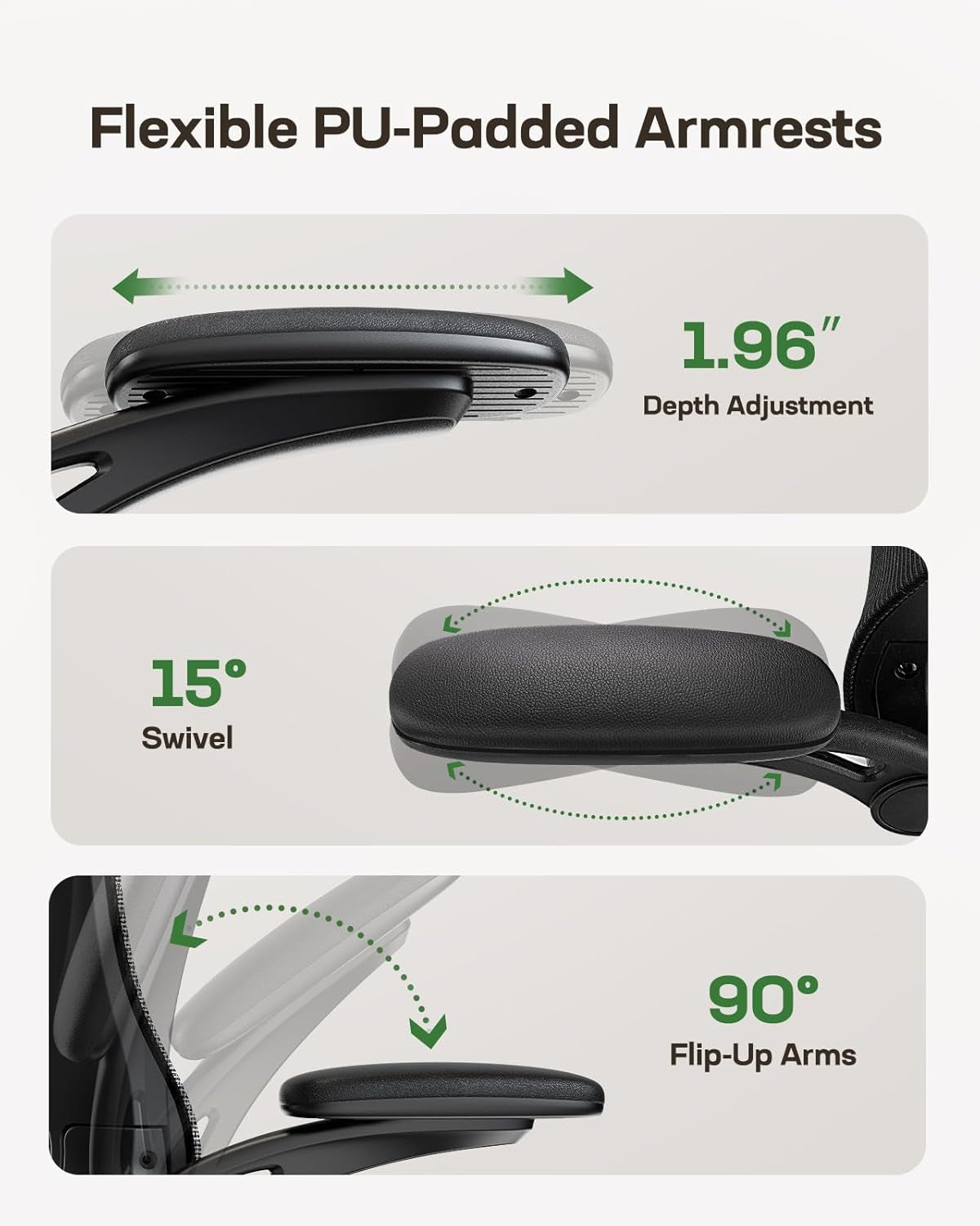 Mesh Office Chair With Adjustable Armrests And Lumbar