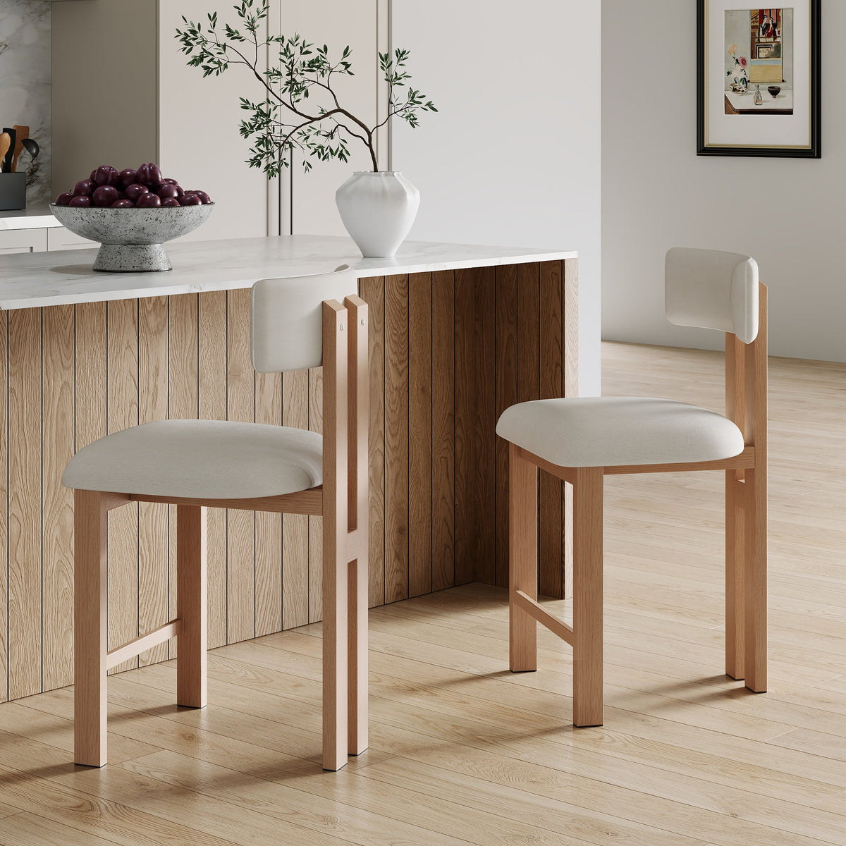 Stylish 26.5'' Round Stools with Low Back