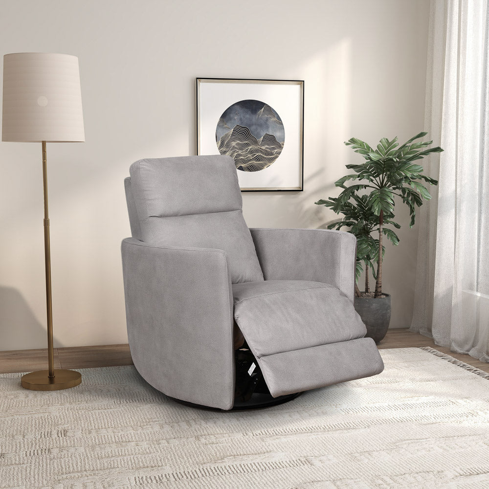 Lawson Swivel Glider Suede Recliner Chair - Latte