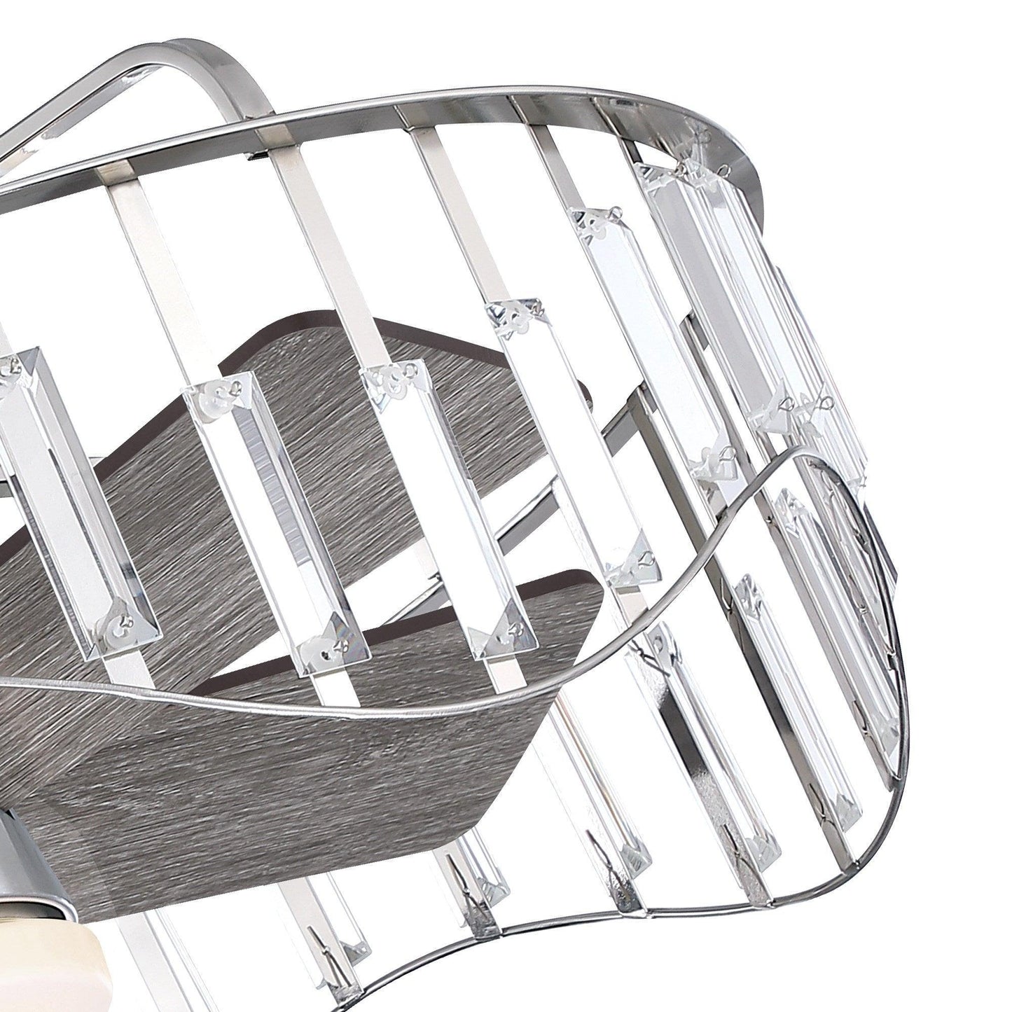 27" Modern Brush Nickel Flush Mount Reversible Ceiling Fan with Lighting and Remote Control