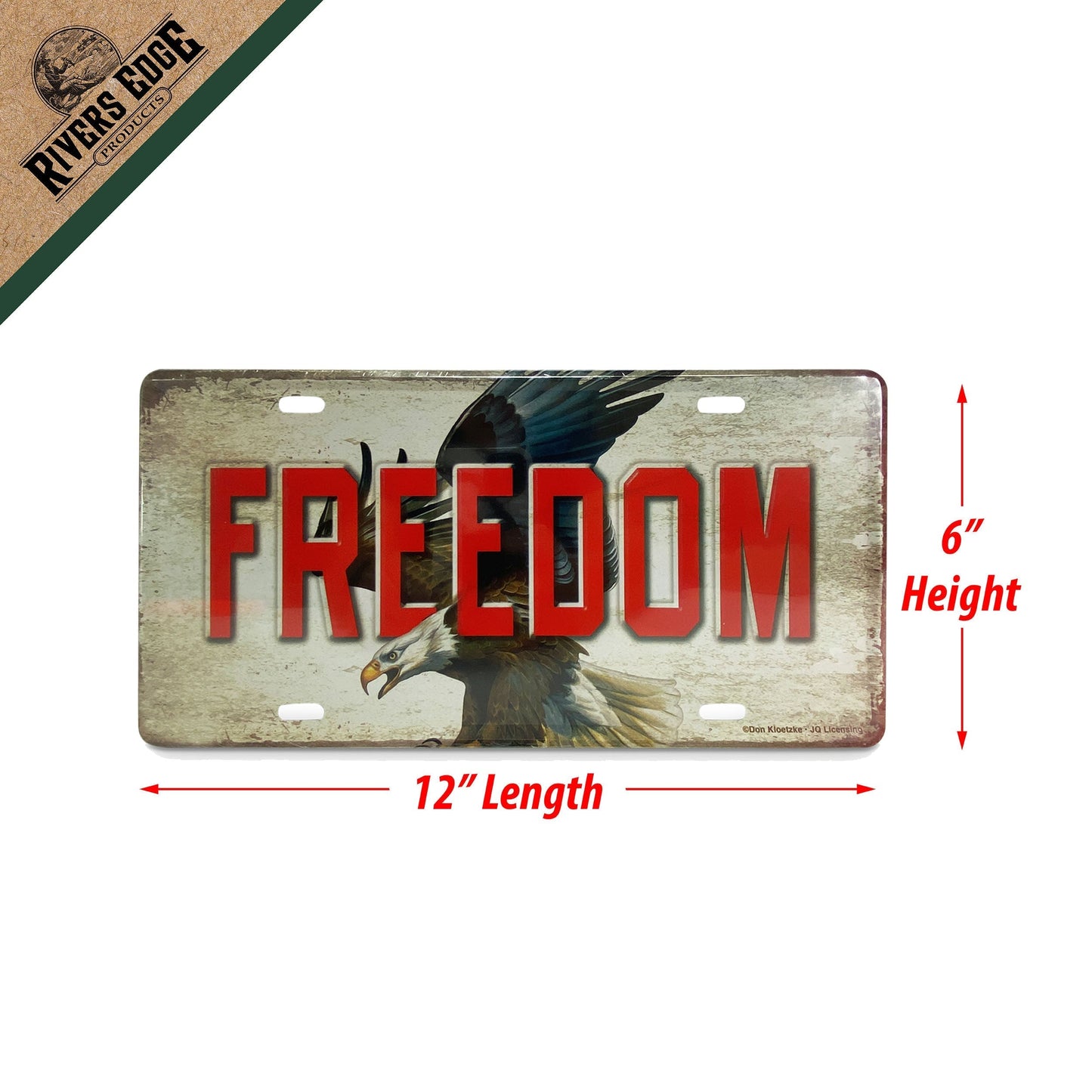 Vanity License Plate 12in x 6in-Eagle Freedom