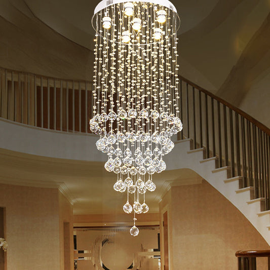 Adaline Elegance Meets Sparkling Light: Minimalist Crystal Flush Mount