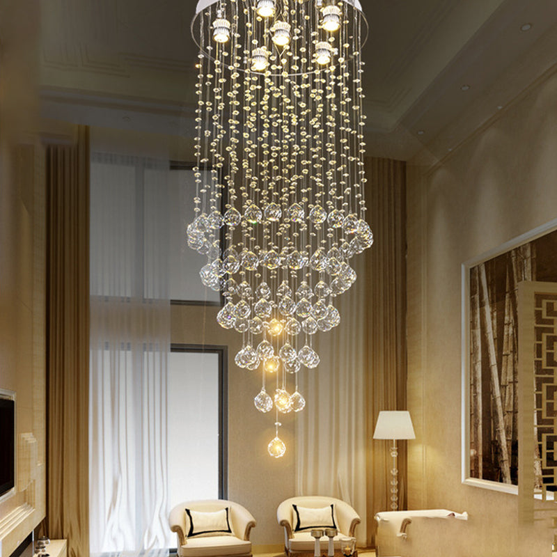 Adaline Elegance Meets Sparkling Light: Minimalist Crystal Flush Mount