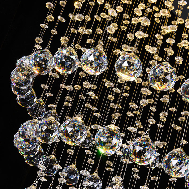 Adaline Elegance Meets Sparkling Light: Minimalist Crystal Flush Mount