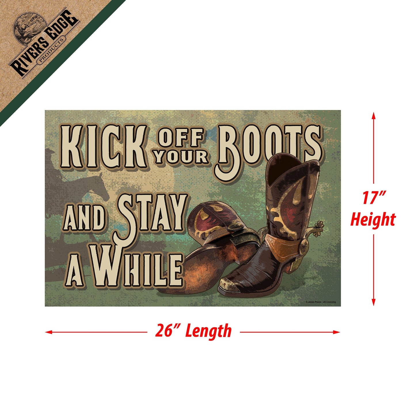 Door Mat Rubber 26in x 17in-Kick Off Boots