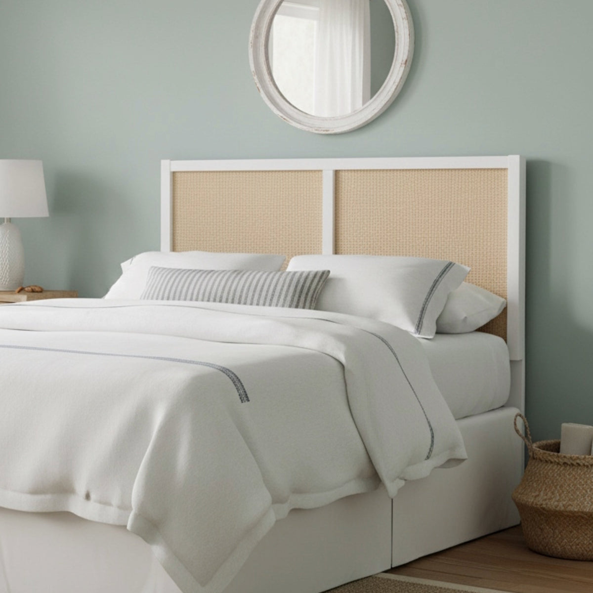 Barkley Cane and Solid Wood Queen/Full Headboard