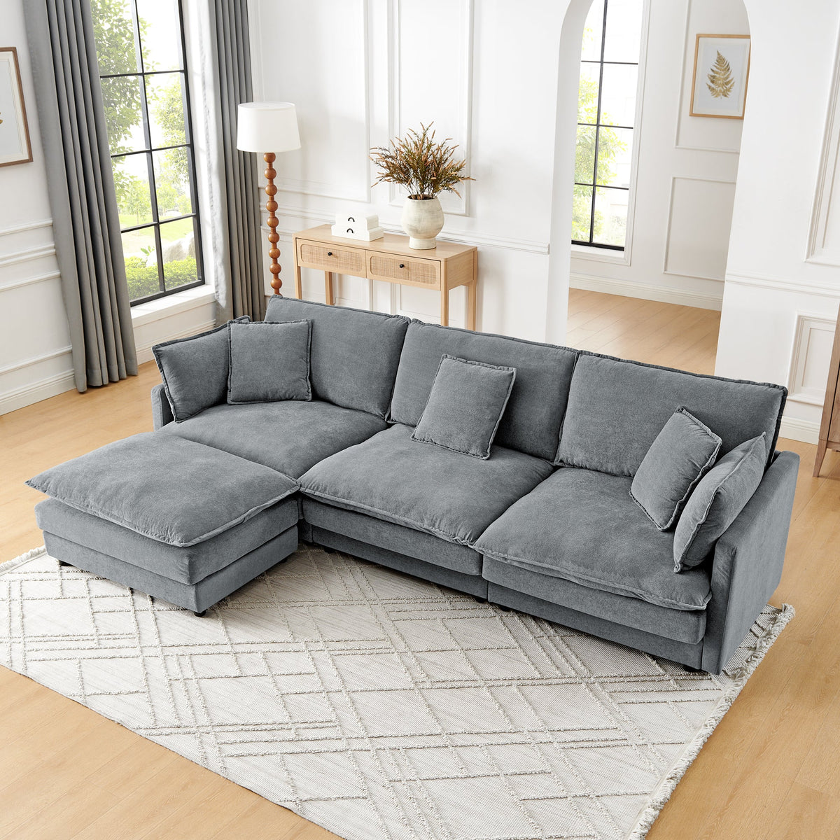 Modern Home Living Room L-Shaped Sectional Sofa