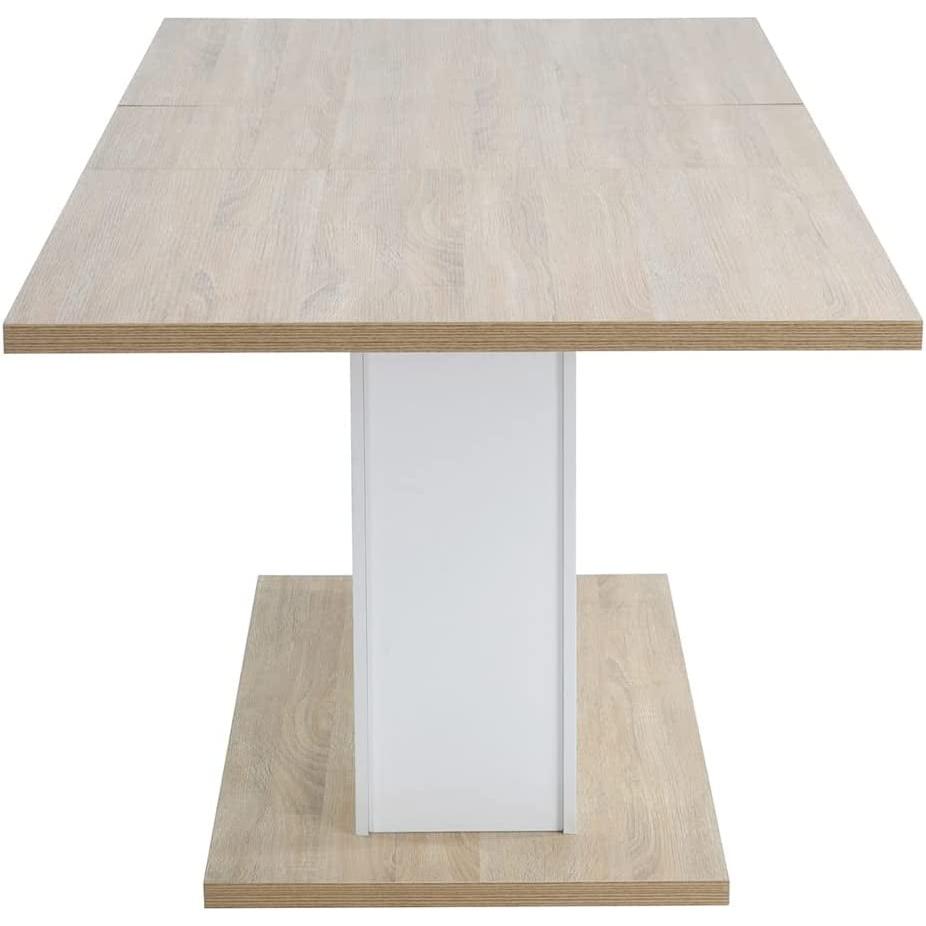Extensible Dining Table For 4 To 8 People Wooden Top