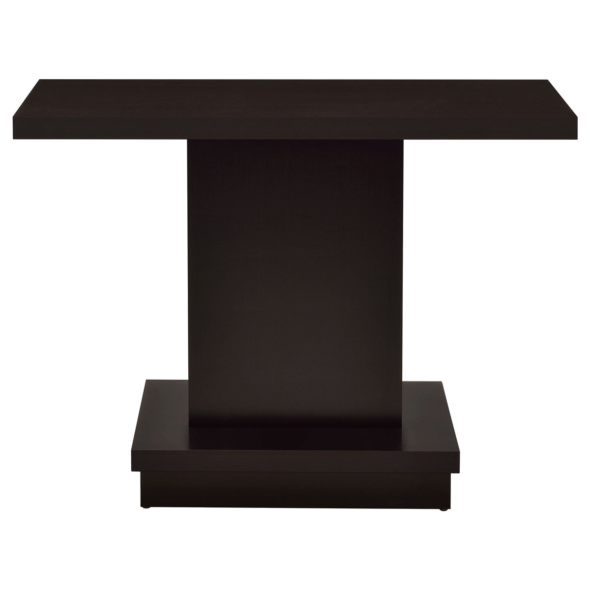 Fiona Cappuccino Engineered Wood Pedestal Console Table