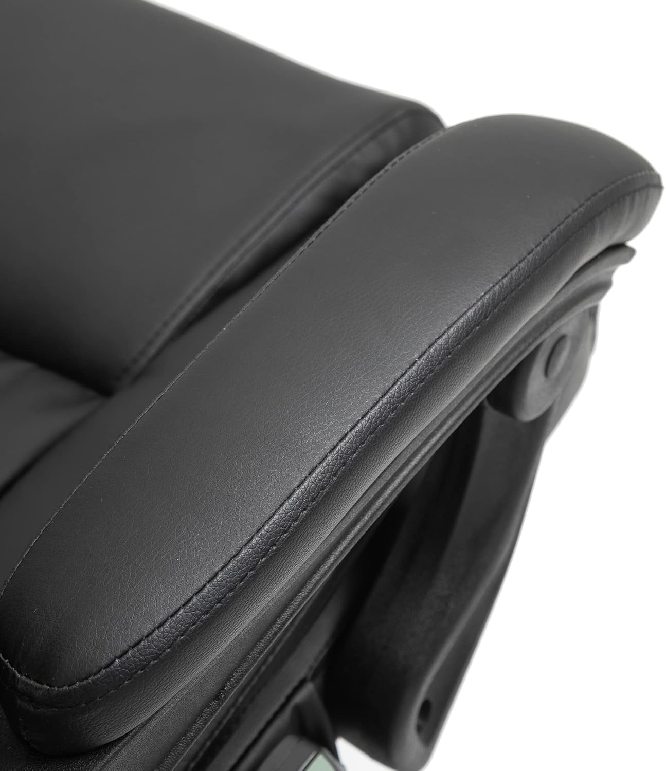 High Back Massage Office Chair With 6 Vibration Points And Footrest Black