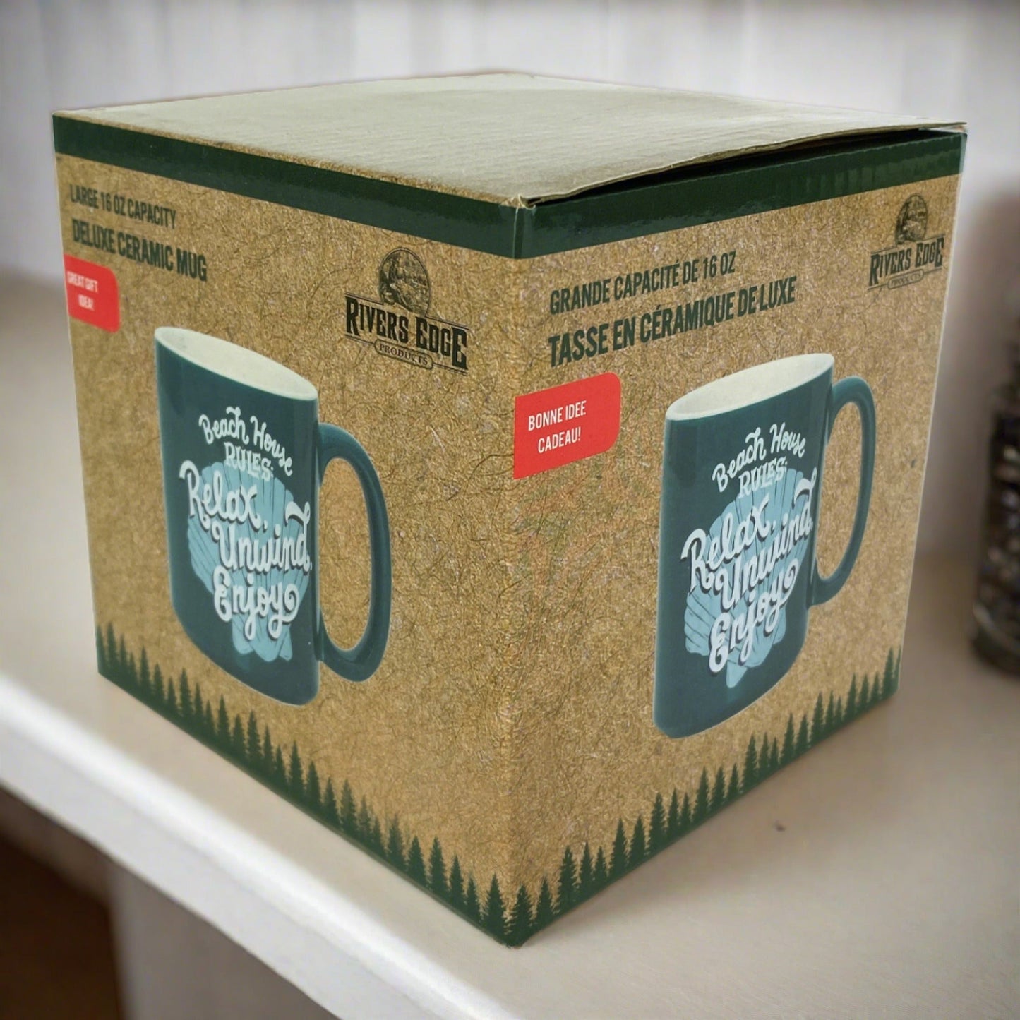 Ceramic Mug 16oz-Beach House Rules